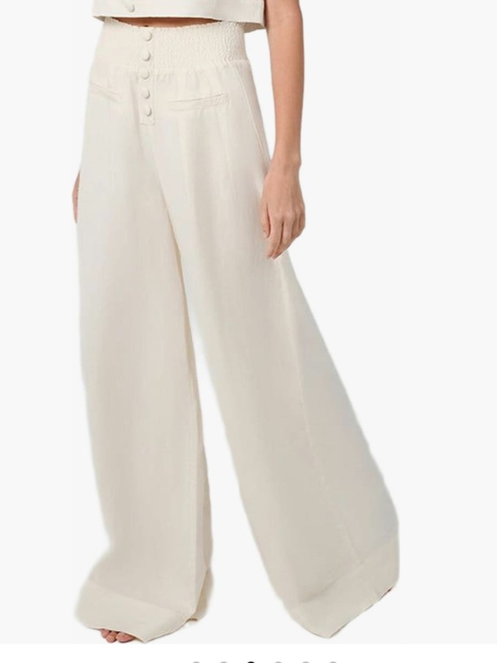 WeWoreWhat Button Front Palazzo Pants